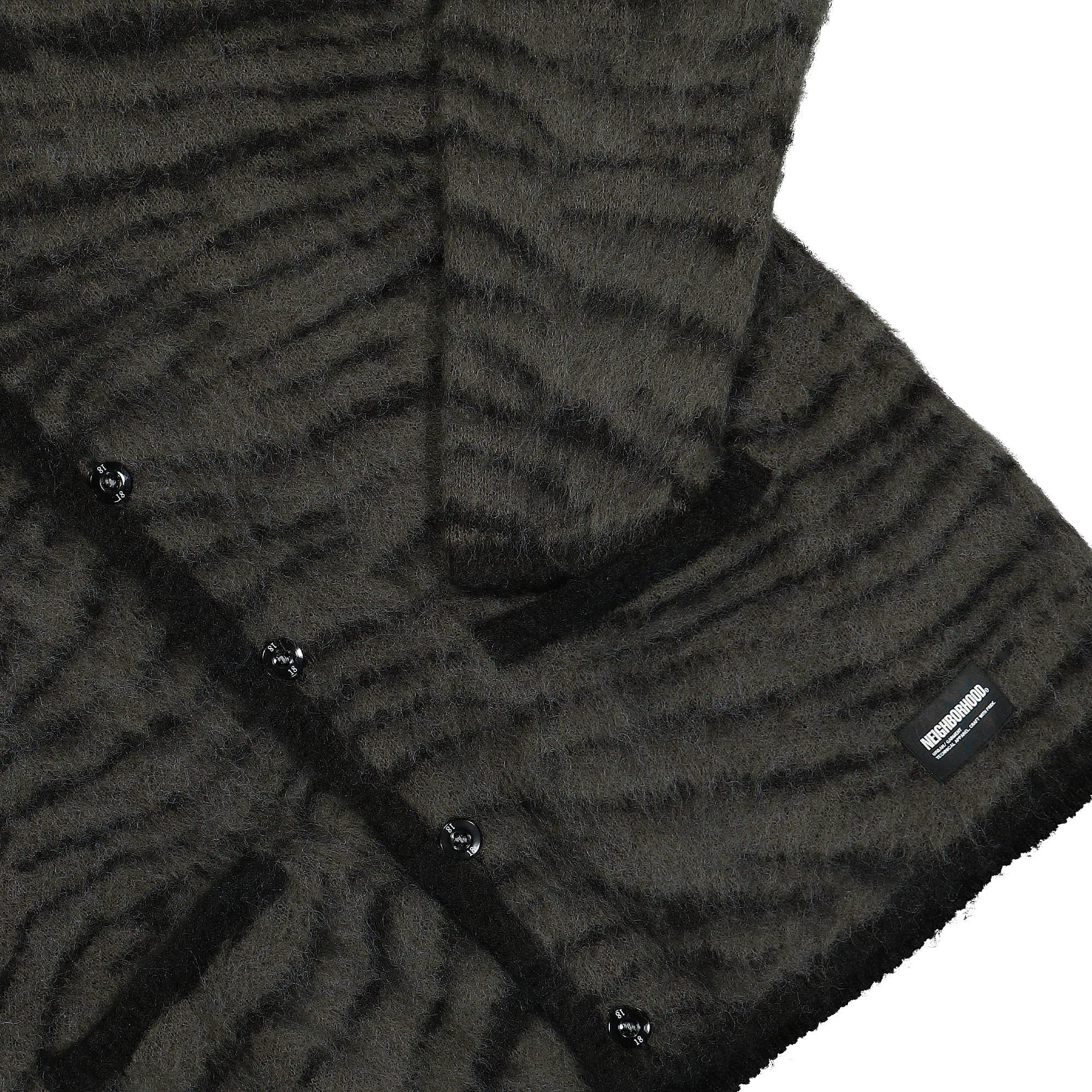 Tiger Pattern Mohair Cardigan - Image 4