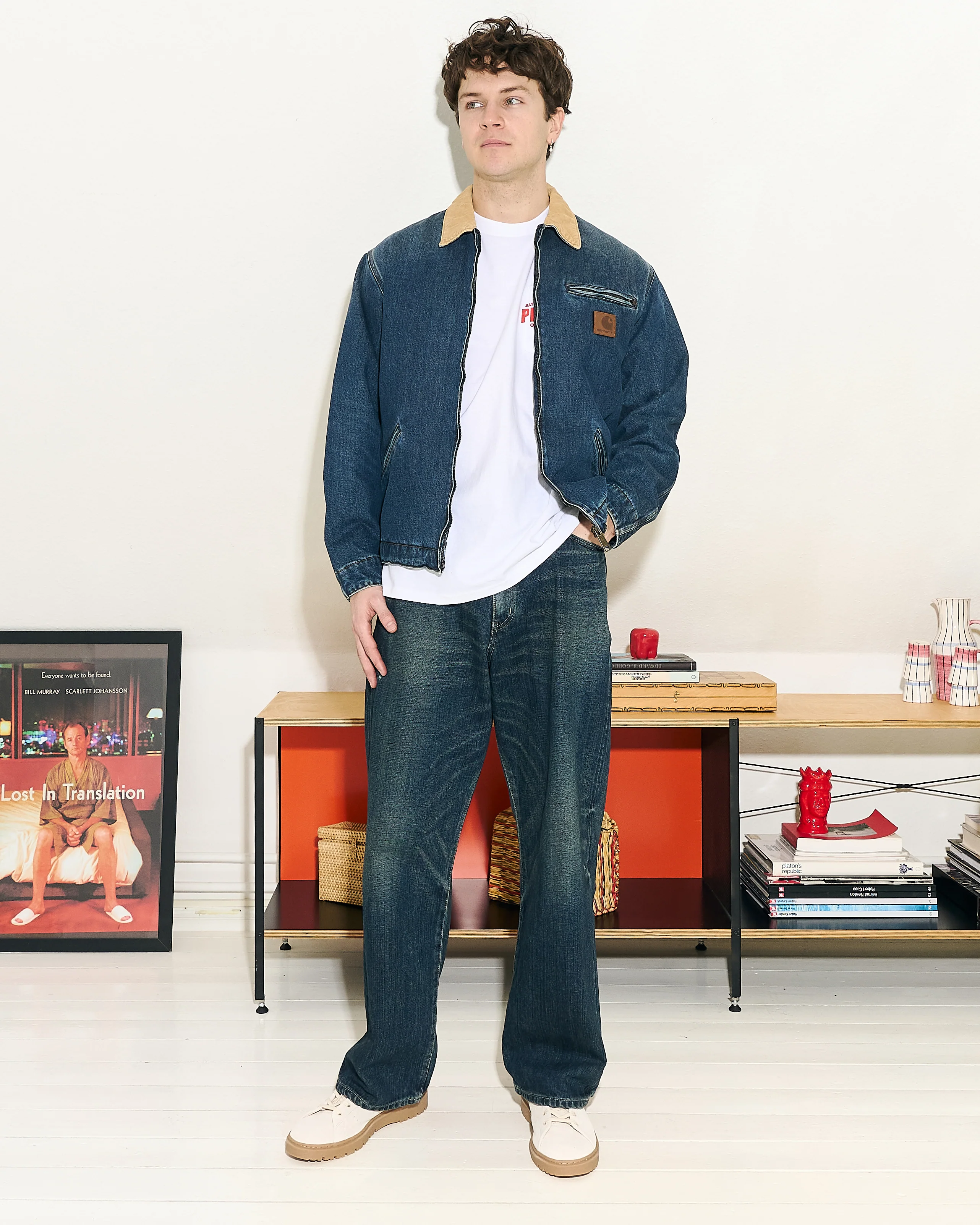 Washed Denim DP Wide Pants - Image 3