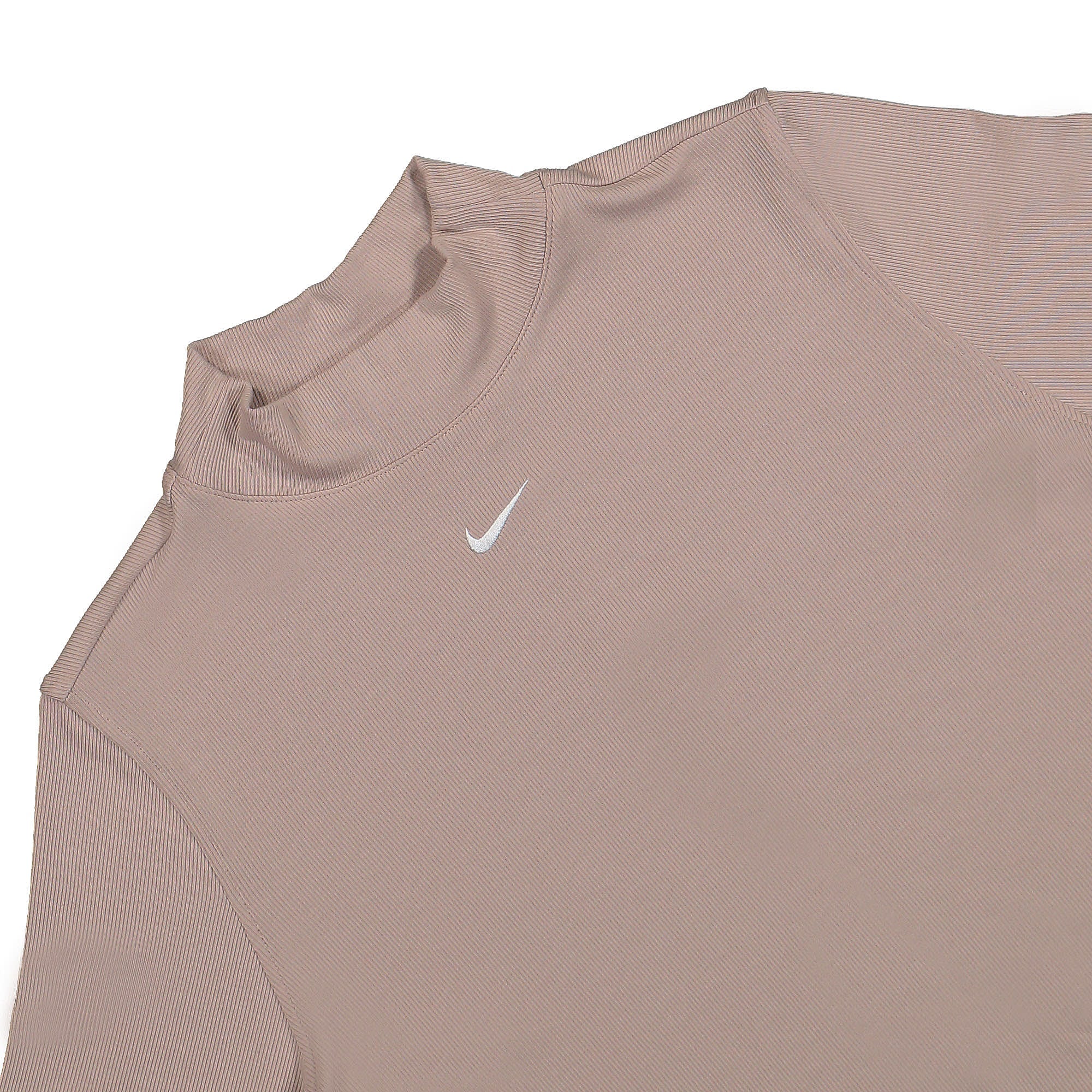 W Essential Ribbed Mock Long Sleeve Top - Image 3