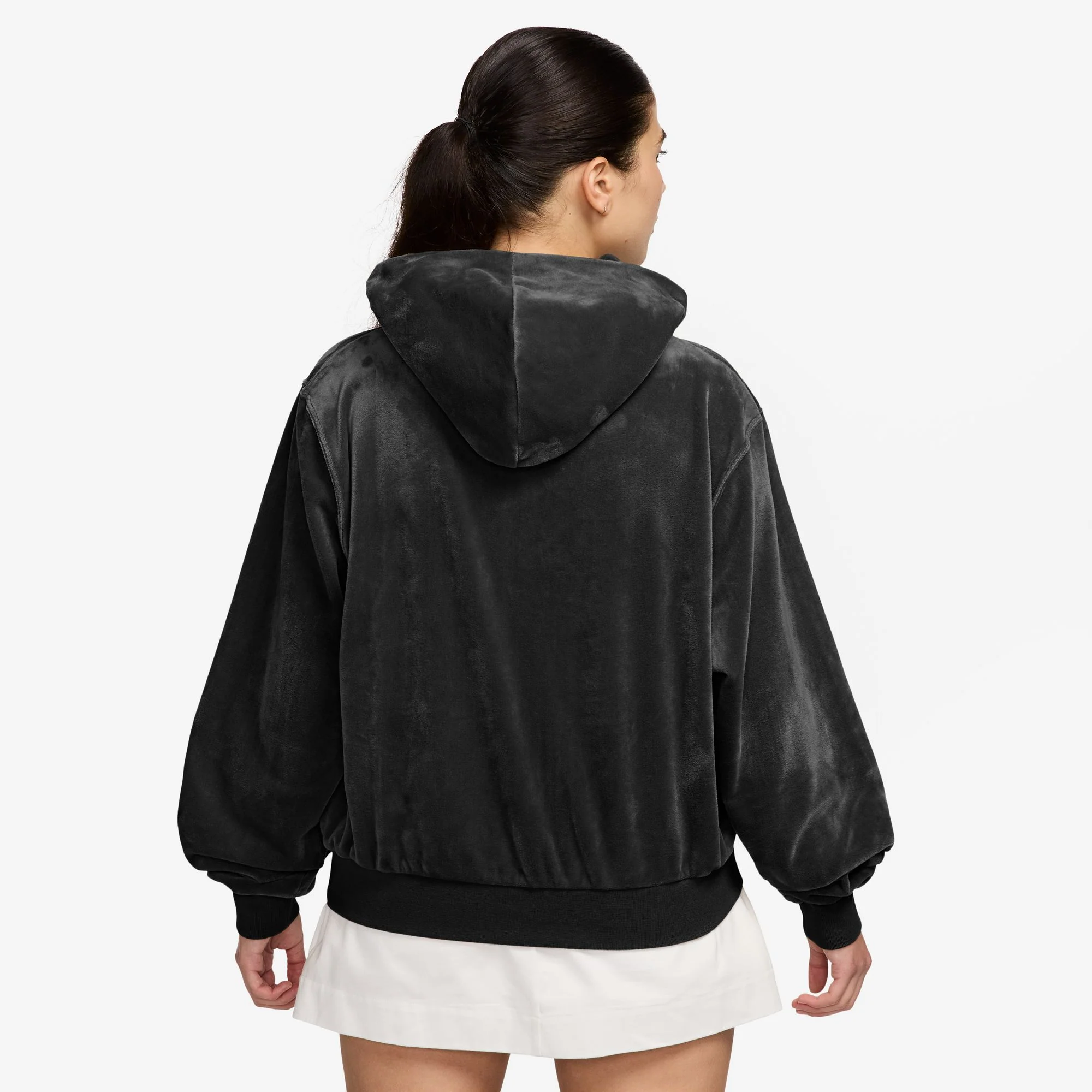 W Sportswear Chill Knit Loose Velour Full Zip Hoodie - Image 4