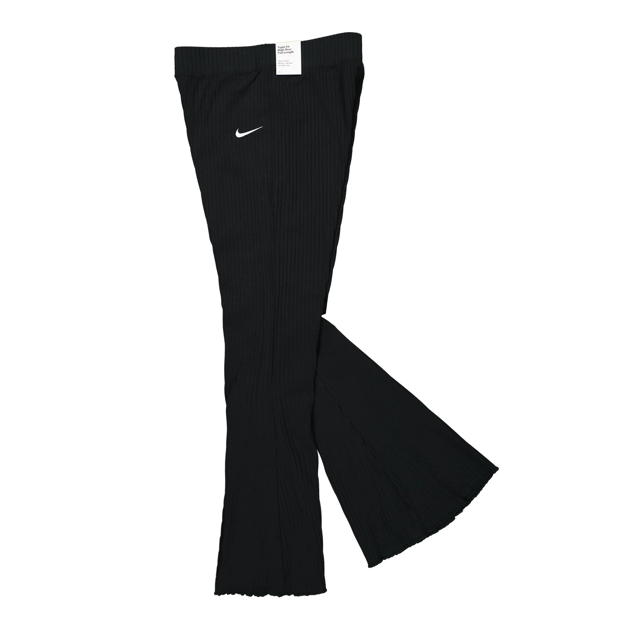 Wmns High Waisted Ribbed Jersey Pants - Image 3