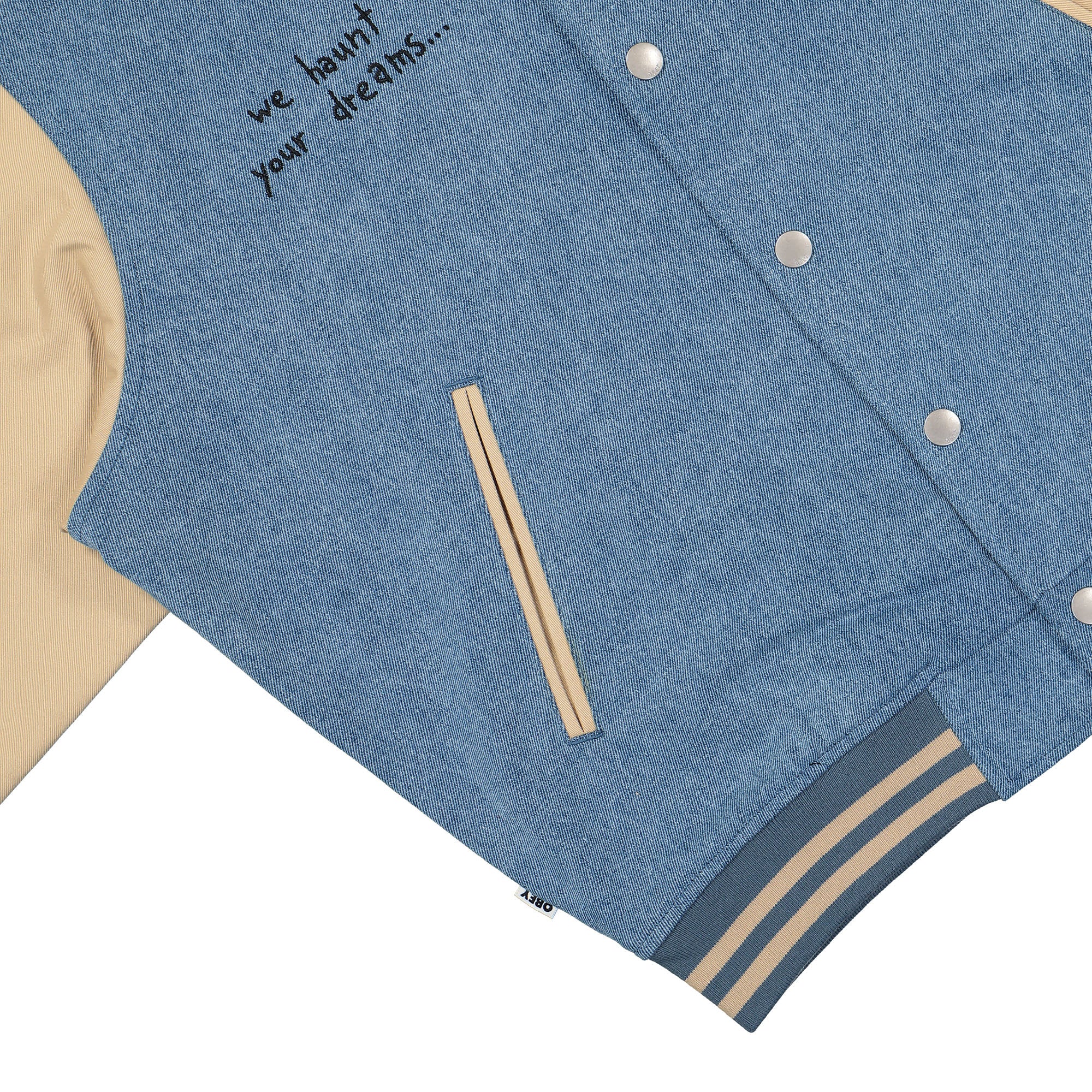 Care Denim Varsity Jacket - Image 5