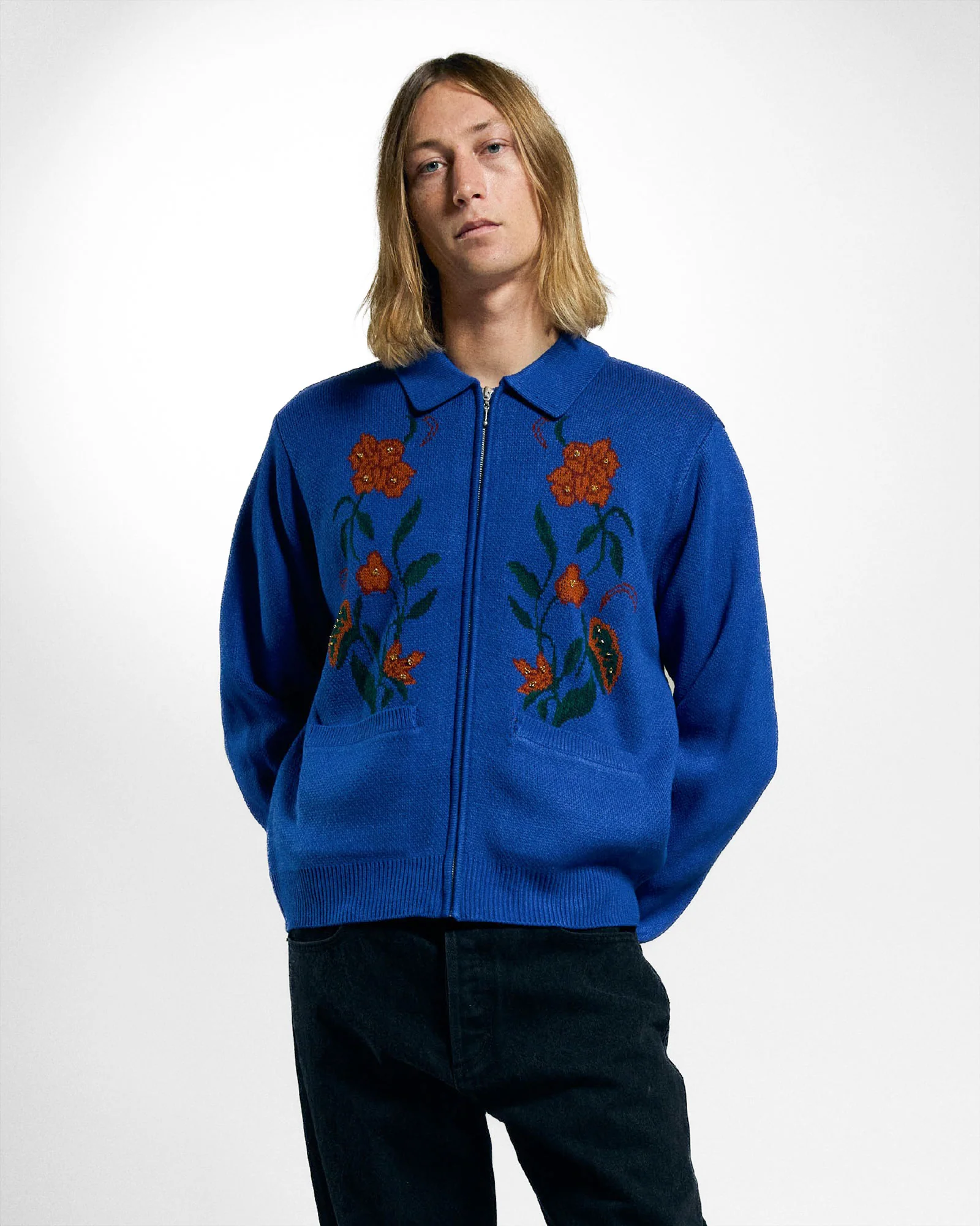 Floral Zip Cardigan - Image 3
