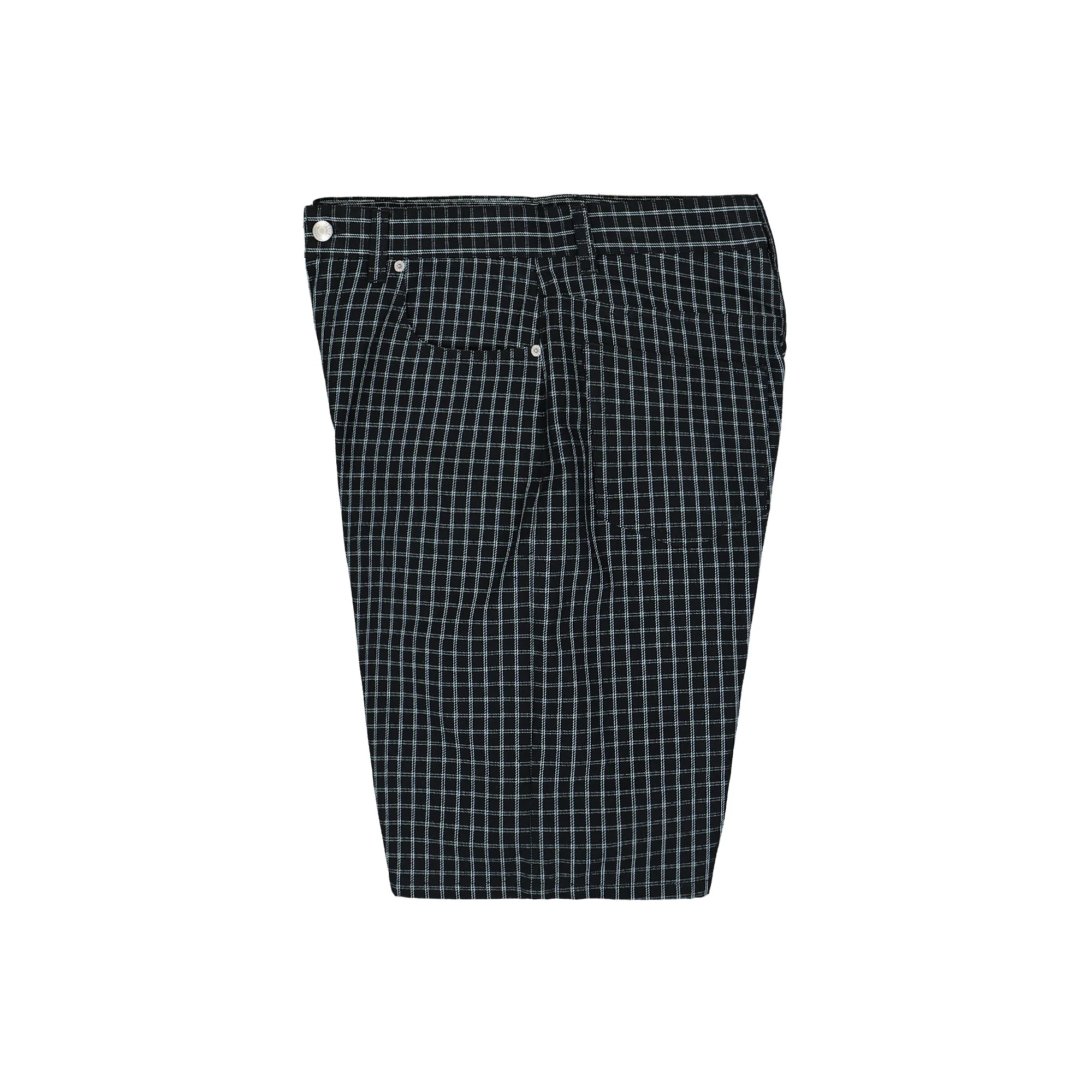 Plaid Baggy Denim Short - Image 3