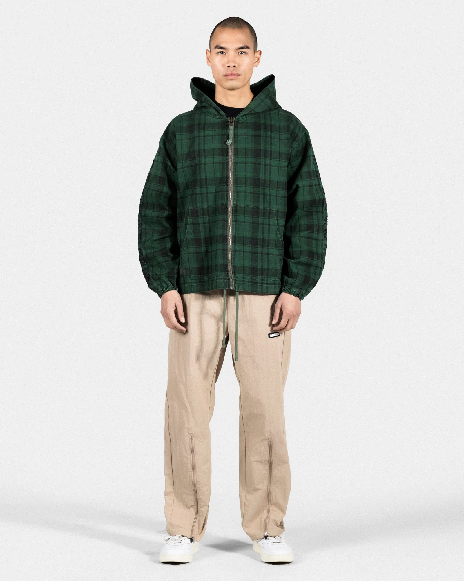 Dedicate Plaid Zip Poncho - Image 3