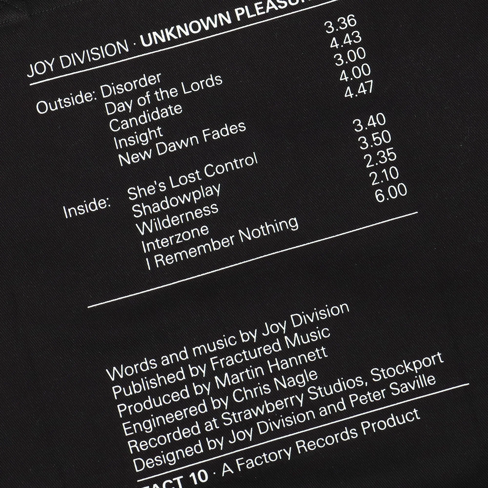 Joy Division x Pleasures Wilderness Heavyweight Tote Bag - Image 4
