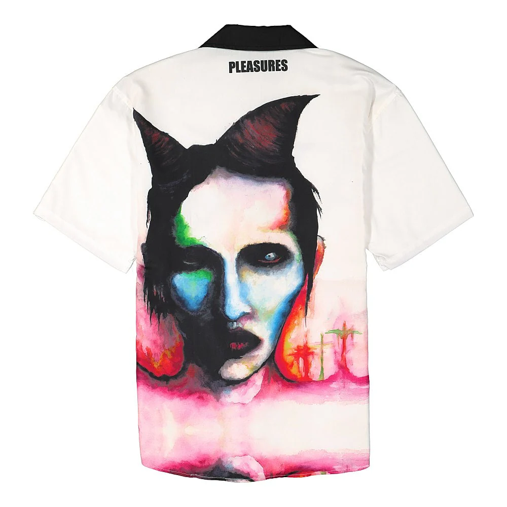 Marilyn Manson x Pleasures Watercolor Camp Shirt - Image 2