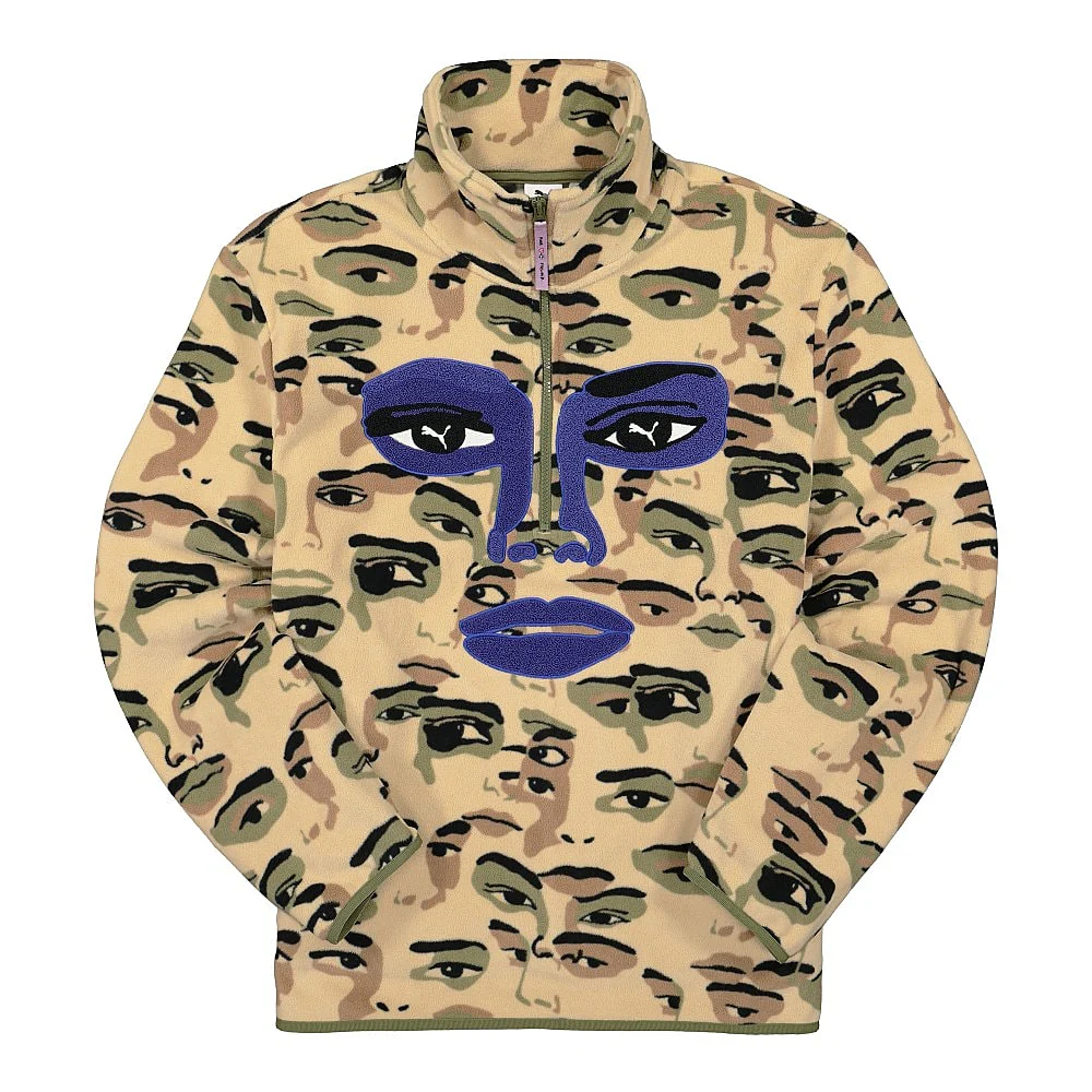 Kidsuper Studios x Puma All Over Print Fleece Half Zip Top