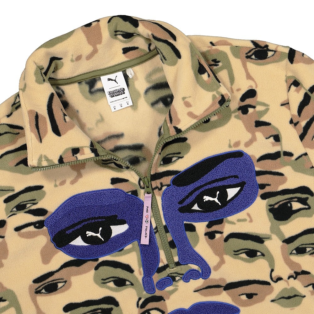 Kidsuper Studios x Puma All Over Print Fleece Half Zip Top - Image 3