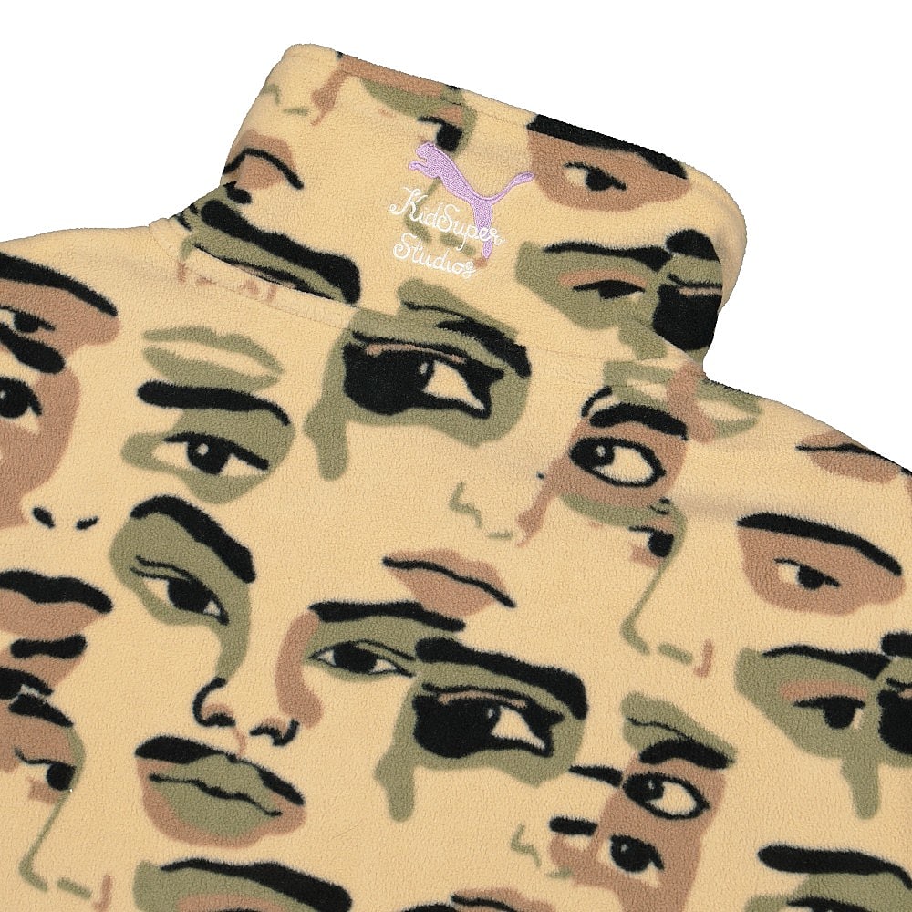 Kidsuper Studios x Puma All Over Print Fleece Half Zip Top - Image 5
