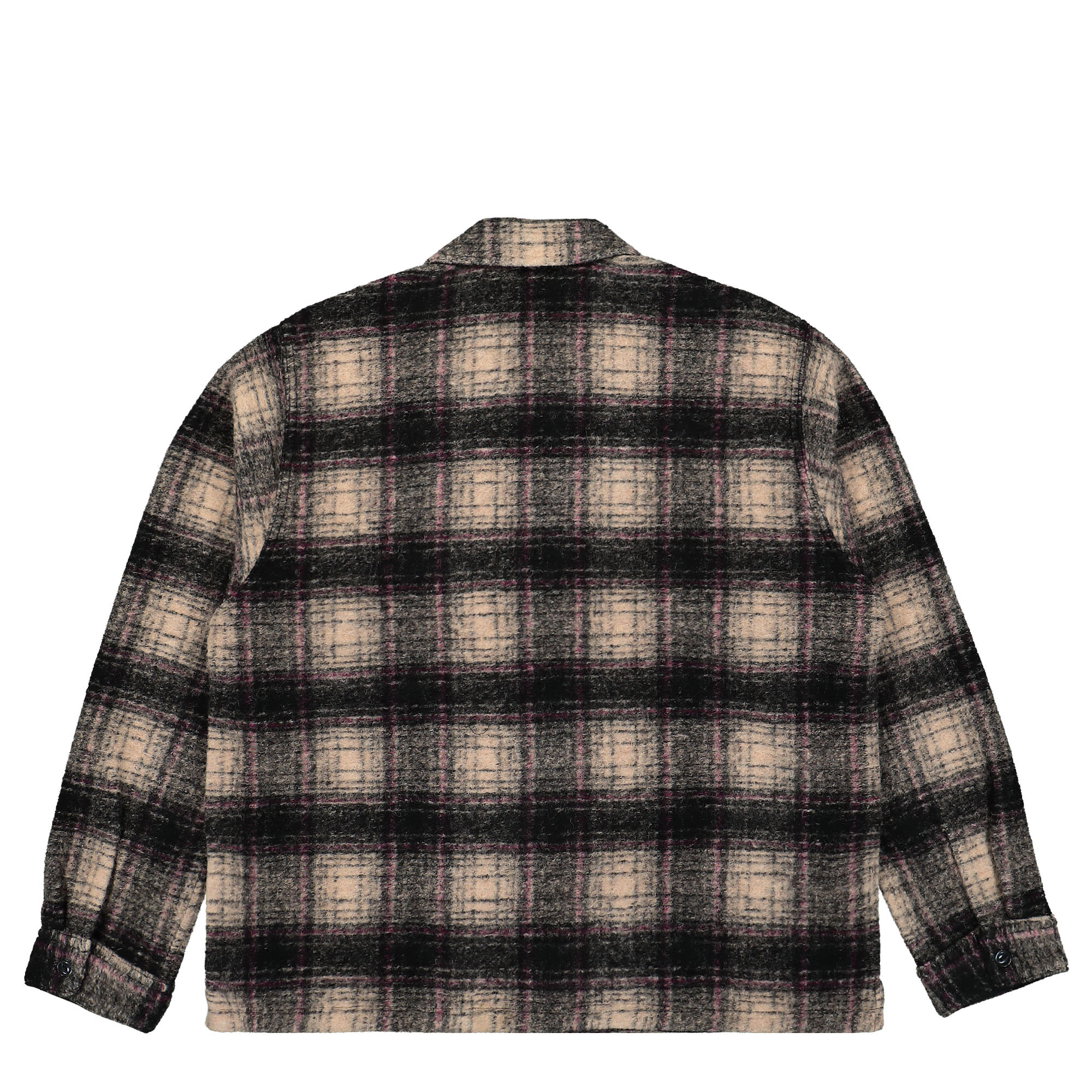 Wool Plaid Zip Shirt - Image 2