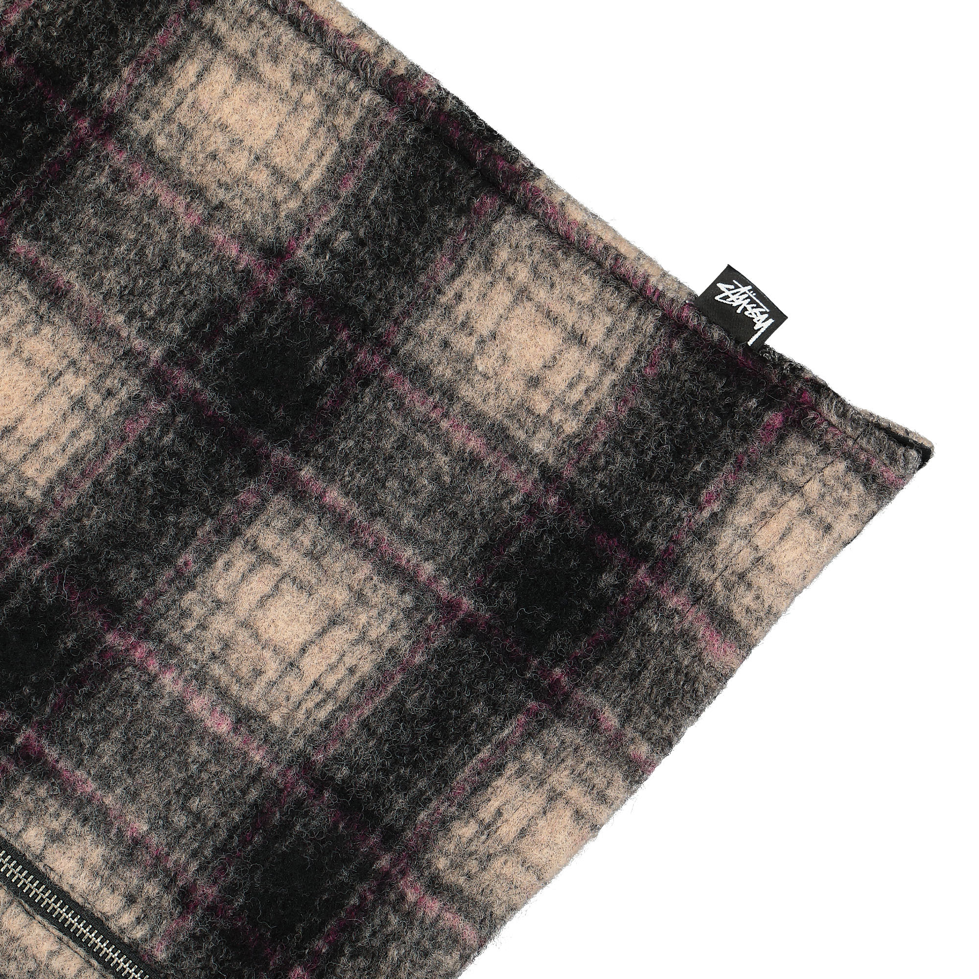 Wool Plaid Zip Shirt - Image 5